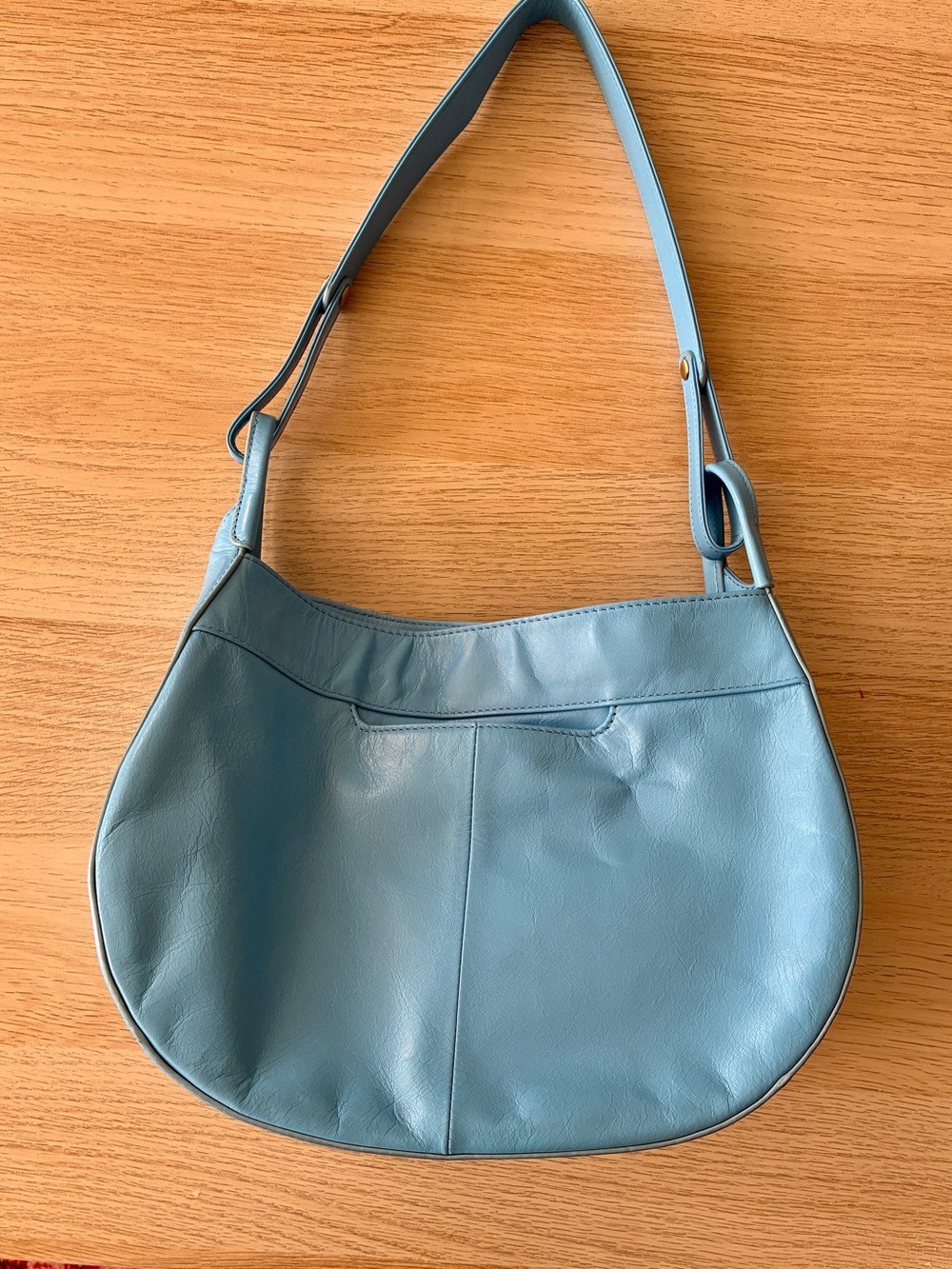 HOBO Arla Sky Blue Curved Shoulder Hobo Bag - Picture 2 of 6